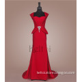 red a line Sweep Train Satin Evening Dress 2015